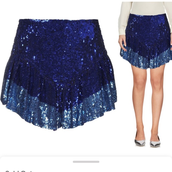 Retrofete Dawn Sequin Mini Skirt Blue XS - Picture 1 of 6